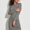 Urban Classics Damen Ribbed Mini Langarm Kleid Dunkel Grau -ModeWelt Verkäufe 18114065