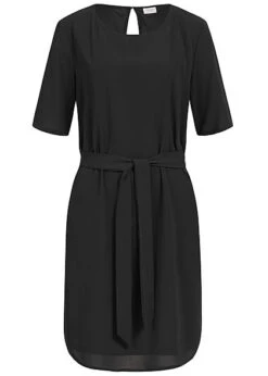 JACQUELINE DE YONG JDY By ONLY Damen NOOS T-Shirt Mini Kleid Inkl. Bindegürtel Schwarz