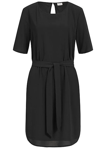 JACQUELINE DE YONG JDY By ONLY Damen NOOS T-Shirt Mini Kleid Inkl. Bindegürtel Schwarz 3 JACQUELINE DE YONG JDY By ONLY Damen NOOS T-Shirt Mini Kleid Inkl. Bindegürtel Schwarz