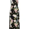 Styleboom Fashion Damen Maxi Choker Dess Flower Print Schwarz Weiss -ModeWelt Verkäufe 19056377