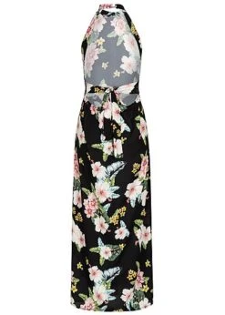Styleboom Fashion Damen Maxi Choker Dess Flower Print Schwarz Weiss -ModeWelt Verkäufe 19056377 2