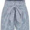ONLY Damen NOOS Paperbag Shorts Inkl. Bindegürtel Streifen 2-Pockets Medium Blau -ModeWelt Verkäufe 20042049