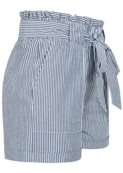 ONLY Damen NOOS Paperbag Shorts Inkl. Bindegürtel Streifen 2-Pockets Medium Blau -ModeWelt Verkäufe 20042049 1