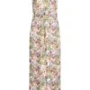 Vero Moda Damen V-Neck Maxi Kleid Schlitz Seitlich Floraler Print Snow Weiss -ModeWelt Verkäufe 20052469