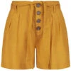 ONLY Damen High Waist Shorts Inkl. Bindegürtel 2-Pockets Knopfleiste Golden Spice Gelb -ModeWelt Verkäufe 20052622