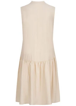 ONLY Damen Leinen Puffer Kleid Knopfleiste Moonbeam Beige -ModeWelt Verkäufe 20063160 2