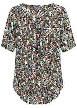 ONLY Damen Krepp Blusen Shirt Floraler Print Vokuhila Night Sky Blau Multicolor -ModeWelt Verkäufe 20104617 2