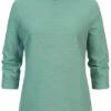 Tom Tailor Damen 3/4 Arm Ribbed High-Neck Longsleeve Pullover Salvia Grün -ModeWelt Verkäufe 20110145