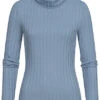Tom Tailor Damen Rollkragen Strukturpullover Longsleeve Medium Soft Blau -ModeWelt Verkäufe 20120535
