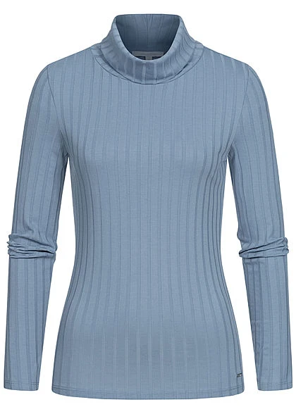 Tom Tailor Damen Rollkragen Strukturpullover Longsleeve Medium Soft Blau 3 Tom Tailor Damen Rollkragen Strukturpullover Longsleeve Medium Soft Blau