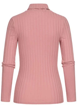 Tom Tailor Damen Rollkragen Strukturpullover Longsleeve Cozy Rosa -ModeWelt Verkäufe 20120536 2
