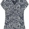 Tom Tailor Damen V-Neck Kurzarm Puffer Bluse Blumen Muster Navy Blau Weiss 2 Tom Tailor Damen V-Neck Kurzarm Puffer Bluse Blumen Muster Navy Blau Weiss -ModeWelt Verkäufe 21031126