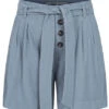 ONLY Damen High Waist Shorts Inkl. Bindegürtel 2-Pockets Knopfleiste Mirage Blau -ModeWelt Verkäufe 21031131