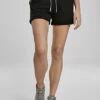Urban Classics Damen Kurze Sweat Shorts Tunnelzug 3-Pockets Schwarz -ModeWelt Verkäufe 21052394