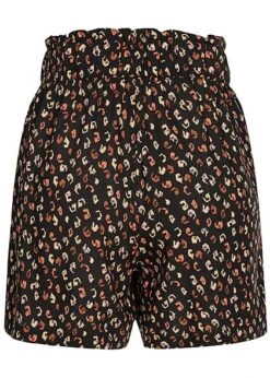 Tom Tailor Damen Kurze Viskose Shorts Gummibund Leo Print Schwarz Multicolor -ModeWelt Verkäufe 21052405 2