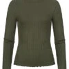 JACQUELINE DE YONG JDY By ONLY Damen High-Neck Ribbed Frill Longsleeve Deep Depths Oliv Grün 1 JACQUELINE DE YONG JDY By ONLY Damen High-Neck Ribbed Frill Longsleeve Deep Depths Oliv Grün -ModeWelt Verkäufe 21073353