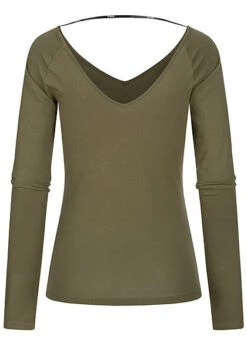 ONLY Damen V-Neck Longsleeve Pullover Kalamata Oliv Grün -ModeWelt Verkäufe 21073373 1
