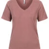ONLY Damen V-Neck T-Shirt Rose Braun -ModeWelt Verkäufe 21083576