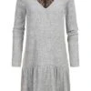 Hailys Damen Strickkleid Kleid Mit Spitzendetails V-Neck Grau 1 Hailys Damen Strickkleid Kleid Mit Spitzendetails V-Neck Grau -ModeWelt Verkäufe 21092124