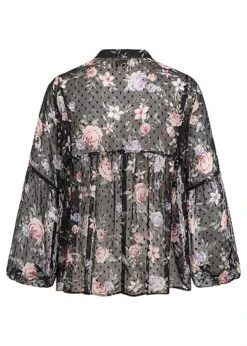 ONLY Damen V-Neck Blusen Shirt Punkte Rosen Muster Schwarz 5 ONLY Damen V-Neck Blusen Shirt Punkte Rosen Muster Schwarz -ModeWelt Verkäufe 21101189 1