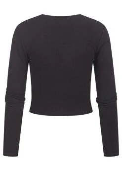ONLY Damen Cropped Longsleeve Drehdetail Schwarz -ModeWelt Verkäufe 21101217 1