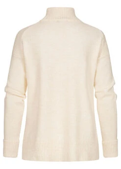Clodus Damen Strickpullover Longsleeve Mit Rollkragen Off Weiss -ModeWelt Verkäufe 21102013 2