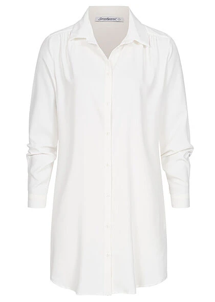 Seventyseven Lifestyle Damen Longform Bluse Mit Knopfleiste Weiss 3 Seventyseven Lifestyle Damen Longform Bluse Mit Knopfleiste Weiss