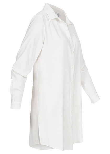 Seventyseven Lifestyle Damen Longform Bluse Mit Knopfleiste Weiss 4 Seventyseven Lifestyle Damen Longform Bluse Mit Knopfleiste Weiss – Bild 2