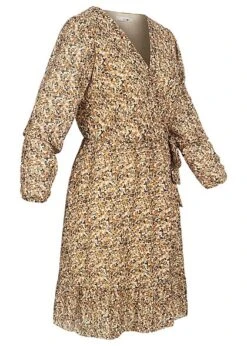 Hailys Damen V-Neck Kleid Kurzer Schnitt Volantdetails Multicolor -ModeWelt Verkäufe 21109044 1