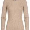 JACQUELINE DE YONG JDY By ONLY Damen Ribbed Viskose Longsleeve Pullover 3 Knöpfe Oben Simply Taupe -ModeWelt Verkäufe 21110213