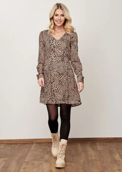 Vero Moda Damen NOOS V-Neck Viskose Kleid Mit Animal Print Fossil Braun 9 Vero Moda Damen NOOS V-Neck Viskose Kleid Mit Animal Print Fossil Braun -ModeWelt Verkäufe 21110298 3
