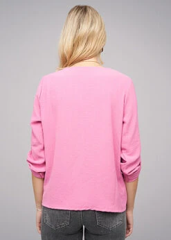 Cloud5ive Damen Turn-Up Blusen Shirt Mit Raffdetail Am Kragen Pink 7 Cloud5ive Damen Turn-Up Blusen Shirt Mit Raffdetail Am Kragen Pink -ModeWelt Verkäufe 21116994 1