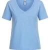 JACQUELINE DE YONG JDY By ONLY Damen NOOS Basic V-Neck Jersey T-Shirt Della Robbia Blau -ModeWelt Verkäufe 22010034
