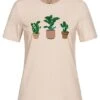 ONLY Damen T-Shirt Mit Kakteen Pailletten Print Pumice Stone Beige Grün -ModeWelt Verkäufe 22010501