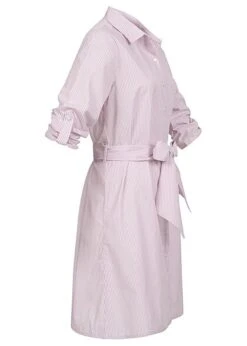 JACQUELINE DE YONG JDY By ONLY Damen NOOS Turn-Up Hemdkleid Mit Streifen Inkl. Bindegürtel Lavender -ModeWelt Verkäufe 22010509 2