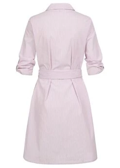 JACQUELINE DE YONG JDY By ONLY Damen NOOS Turn-Up Hemdkleid Mit Streifen Inkl. Bindegürtel Lavender -ModeWelt Verkäufe 22010509 3