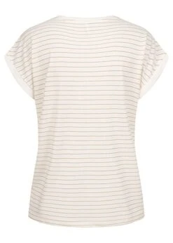 ONLY Damen Viskose Lurex Shirt M. Leichten Flügelärmeln Glitzer Streifen Cloud Weiss -ModeWelt Verkäufe 22010526 1