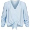 ONLY Damen NOOS V-Neck Langarm Bluse Mit Knopfleiste & Bindedetail Vorne Hell Blau 2 ONLY Damen NOOS V-Neck Langarm Bluse Mit Knopfleiste & Bindedetail Vorne Hell Blau -ModeWelt Verkäufe 22010532