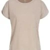 ONLY Damen NOOS T-Shirt In Strickoptik Mit Lockerer Passform Silver Lining Beige