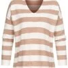 ONLY Damen V-Neck Strick Longsleeve Pullover Mit Streifen Cloud Weiss Braun 2 ONLY Damen V-Neck Strick Longsleeve Pullover Mit Streifen Cloud Weiss Braun -ModeWelt Verkäufe 22020052