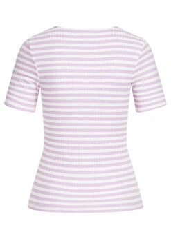 JACQUELINE DE YONG JDY By ONLY Damen NOOS T-Shirt Mit V-Neck Und Streifen Lila Weiss 5 JACQUELINE DE YONG JDY By ONLY Damen NOOS T-Shirt Mit V-Neck Und Streifen Lila Weiss -ModeWelt Verkäufe 22020526 1
