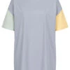 ONLY Damen Oversized T-Shirt Mit Rundhals Blau Multicolor -ModeWelt Verkäufe 22020598