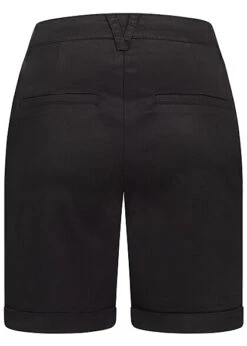 VILA Damen NOOS Kurze Hose 2 Pockets Umgeschlagener Saum Schwarz -ModeWelt Verkäufe 22030030 2