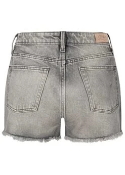 ONLY Damen Jeans Shorts Kurze Hose Im Destroyed Look 5 Pockets Grau Denim -ModeWelt Verkäufe 22030207 2
