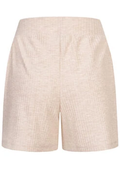 ONLY Damen High-Waist Struktur Sweat Shorts Pumice Stone Beige Melange -ModeWelt Verkäufe 22030939 2
