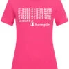 Champion Damen T-Shirt Mit Statement Print It Takes Pink Weiss -ModeWelt Verkäufe 22031023