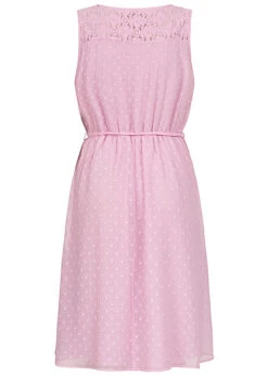 ONLY Damen Spitzenkleid Ärmellos Mit Bindedetail Strukturstoff Orchid Lila -ModeWelt Verkäufe 22040045 2