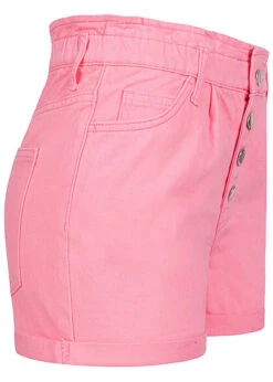 ONLY Damen Paperbag Shorts Kurze Hose Mit 5-Pockets Und Knopfleiste Sachet Pink -ModeWelt Verkäufe 22040067 1