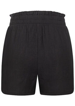 VILA Damen High-Waist Struktur Shorts Mit Rüschen Am Bund Schwarz -ModeWelt Verkäufe 22040139 2