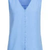 ONLY Damen V-Neck Blusen Top Mit Knopfleiste Vokuhila All Aboard Blau -ModeWelt Verkäufe 22040376